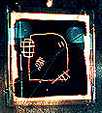 lampe en zinc & verre